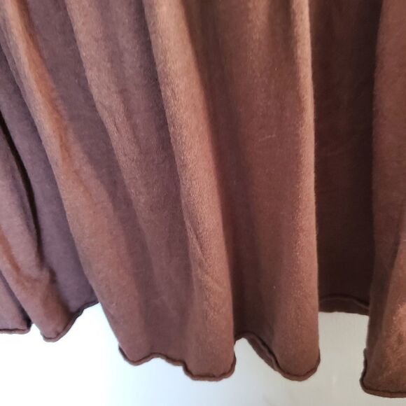 Red Rover Brown Relaxed Fit Flowy Short Sleeve Blouse Size XL - Picture 6 of 9